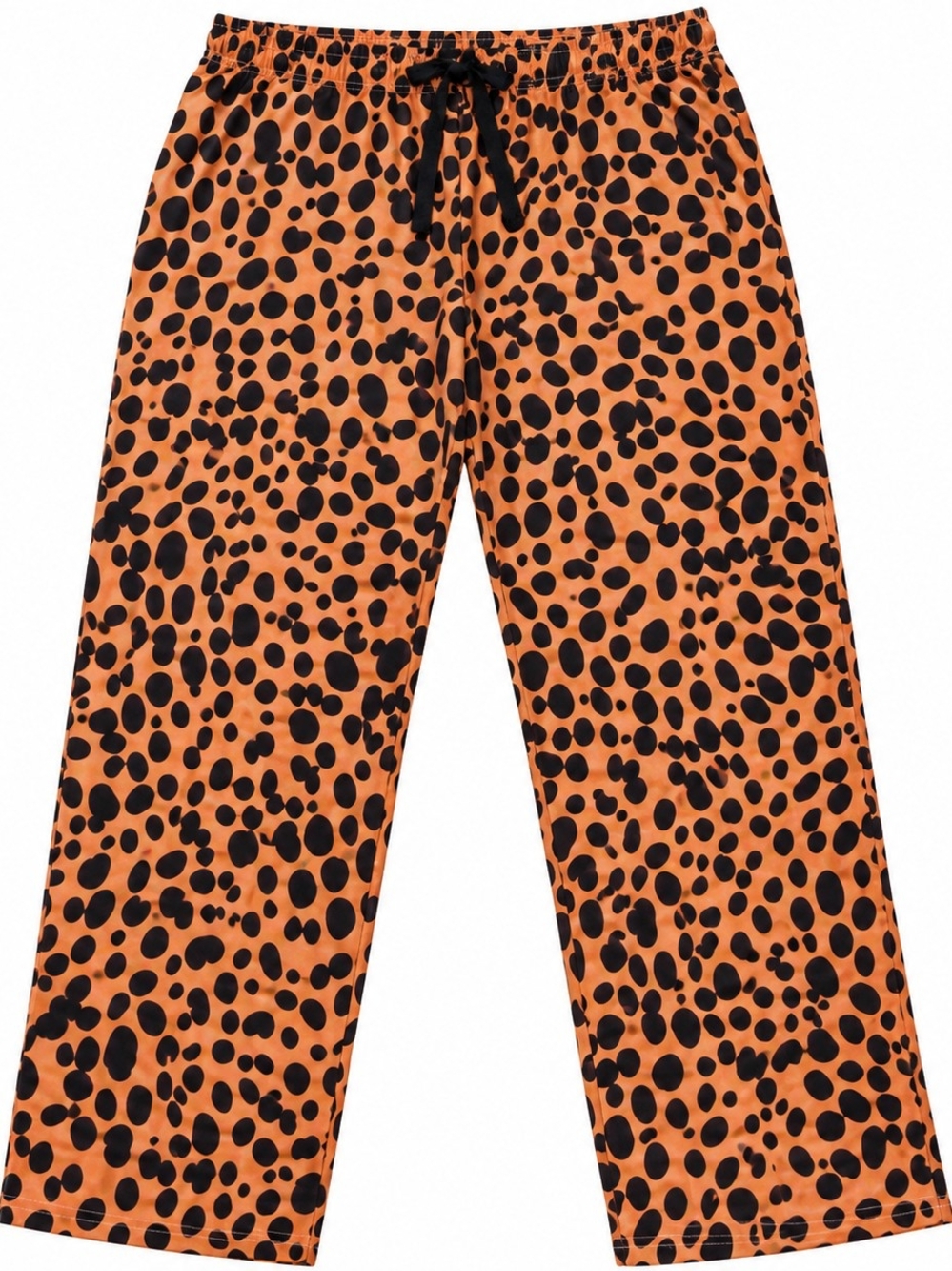 Kids Orange and Black Animal Spot Pajama Pants